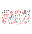 sketch arrow set on white background icon vector image