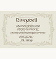 decorative vintage magic styled letters vector image vector image