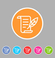 history list feather icon flat web sign symbol vector image