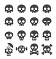 skull icon set vector image