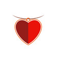 heart love jewelry logo vector image