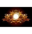 heraldic golden frame vector image