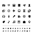 retina travel and entertainment icon set vector image vector image