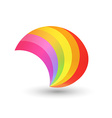 style rainbow shape vector image