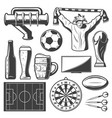 vintage sport bar elements collection vector image