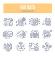 big data doodle icons vector image