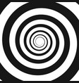 infinity spiral line with motion effect hypnotic vector image vector image