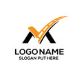 m letter logoidentity design vector image
