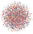 colorful round confetti splash isolated on white vector image