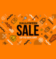 halloween sale banner vector image vector image