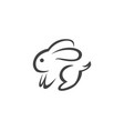 rabbit logo template icon desi vector image