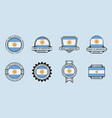 set of made in argentina logo outline template vector image vector image