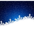 snowflakes background with falling snow christmas vector image