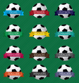 soccer ball banners vector image vector image
