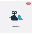 two color mouse toy icon from animals concept vector image