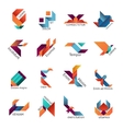 origami business emblem templates vector image