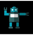 robot flat icon vector image