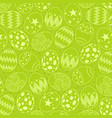 seamless pattern on green easter egg background vector image vector image