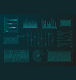 set hud infographic elements sci-fi charts vector image