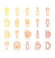 beer oktoberfest simple line icons set vector image vector image