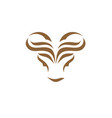modern bull head creative abstract logo concept vector image