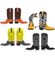 shoes cowboy vector image vector image