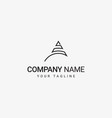 triangle line art logo vector image vector image