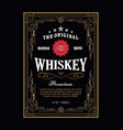 whiskey antique border vintage frame western vector image vector image