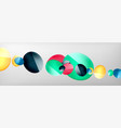 abstract glossy round shapes background vector image