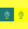 h2o water line icon vector image