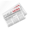 newspaper world news regional newspapers news vector image