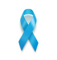 realistic blue ribbon world prostate cancer day vector image