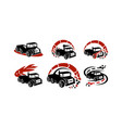 truck boost speed virtual global applications vector image