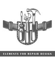belt with tools vector image vector image