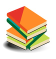 books pile vector image vector image
