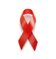world aids day awareness red ribbon vector image