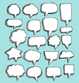 collection of hand drawn bubble speech vector image