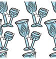 czech republic crystal glassware glass and goblet vector image vector image