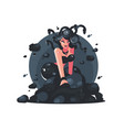 gorgon medusa monster vector image vector image