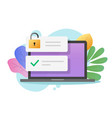 password field secure access with open lock vector image