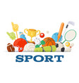 sport poster design template with gaming vector image vector image