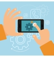 app development concept in flat style vector image vector image