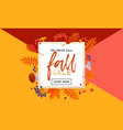 autumn gold sale text poster for september vector image