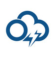 cloud and lightning logo and icon design vector image
