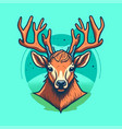 deer hunting wild life vintage logo design vector image