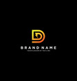 letter d flash electrical logo design vector image