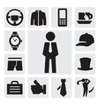 mans accessories vector image vector image