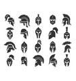 spartan black helmets ancient roman gladiator vector image vector image