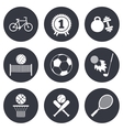 sport games fitness icon football basketball vector image