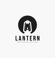 lantern logo design vector image